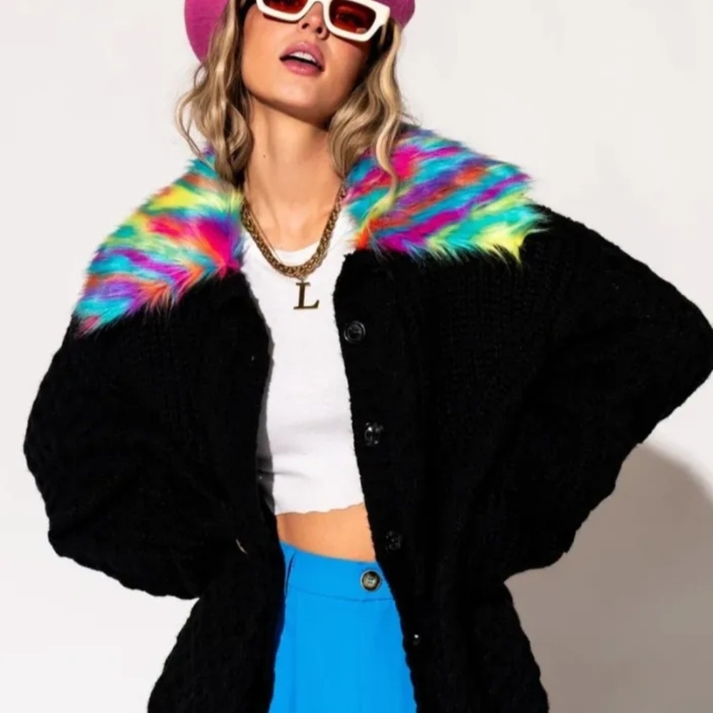 Dressed in LALA Unbothered Grandpa Cardigan, 2X/3X